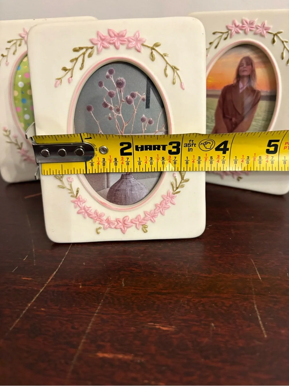 Hallmark Ivory Picture Frame with Pink Floral Accents set of 3